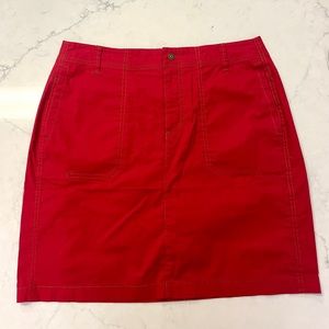 Sahalie Red Cotton & Spandex Red Skirt Size 10